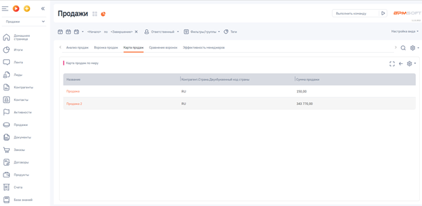 NBT Дашборд в виде карты для BPMSoft